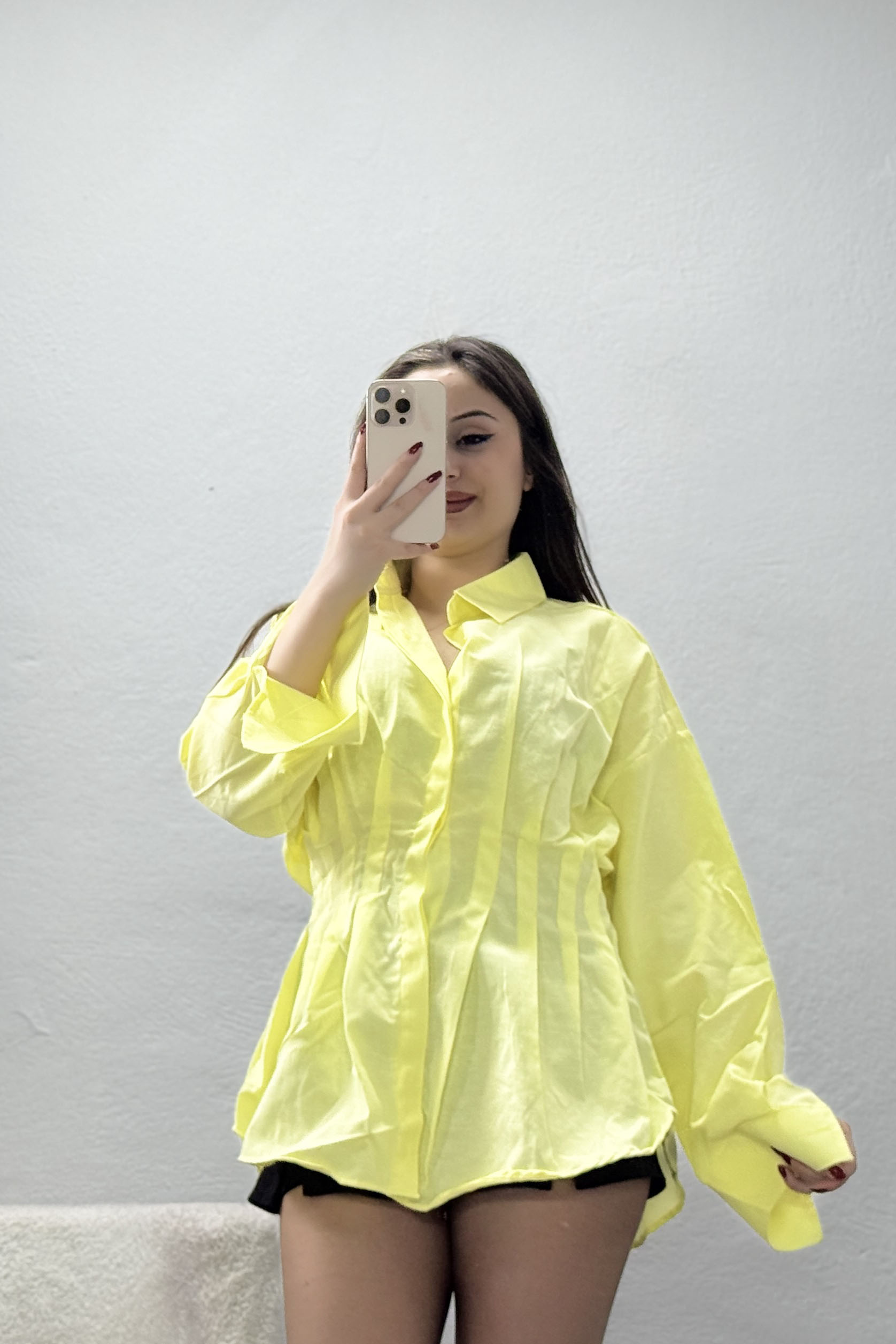 Bel Pensli Gömlek  Sarı - 71142.1402.