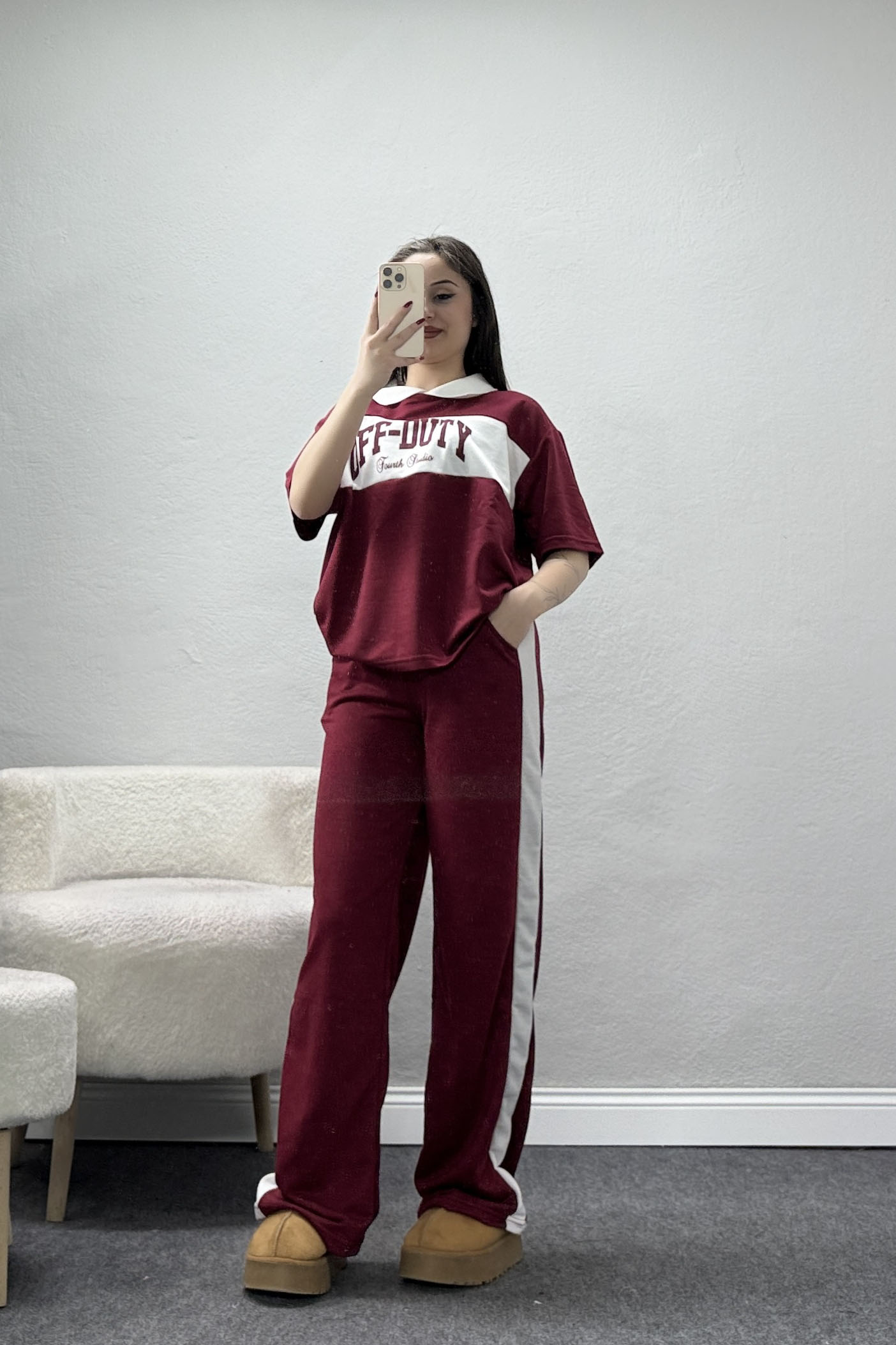 2 İplik Eşofman Takımı Bordo - 52280.1005.