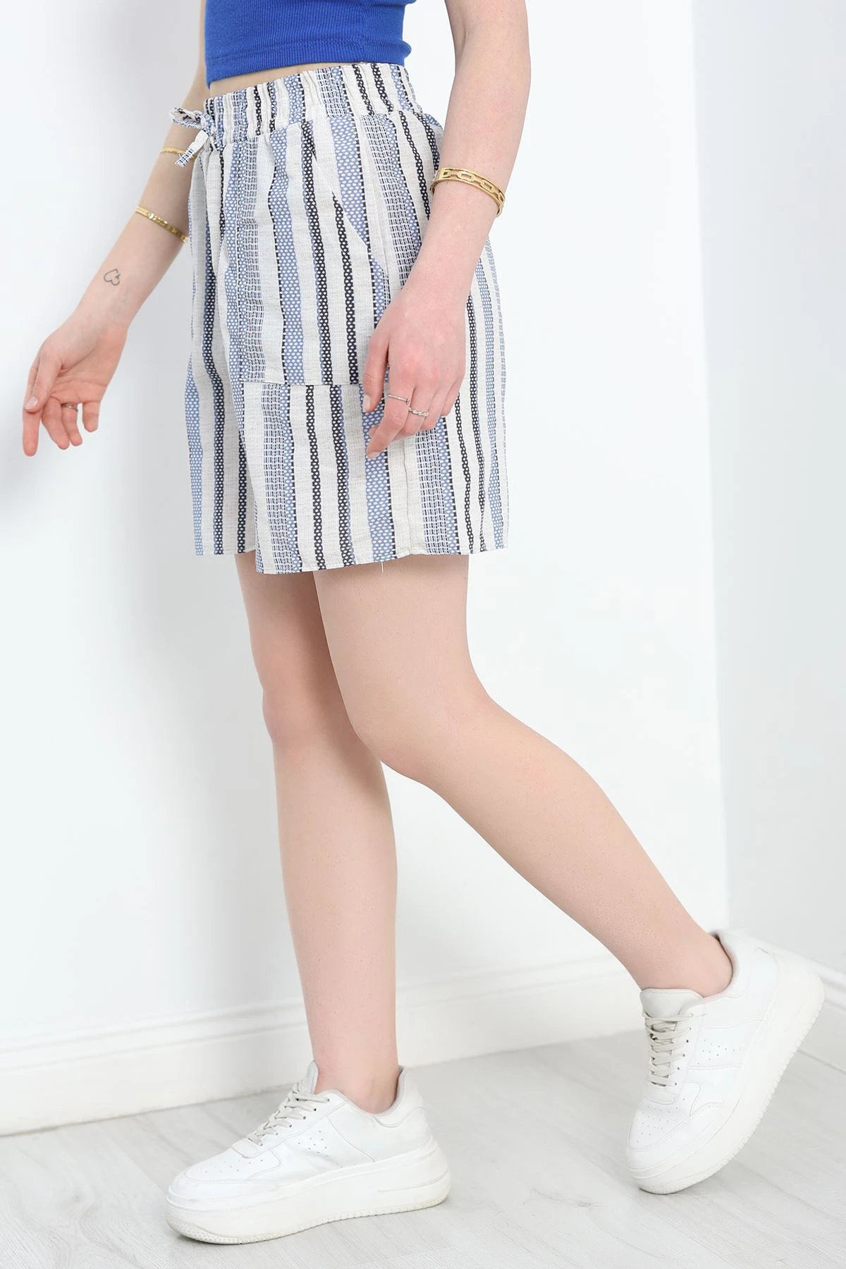 Keten Şort Ekrumavi - 1018.1247.