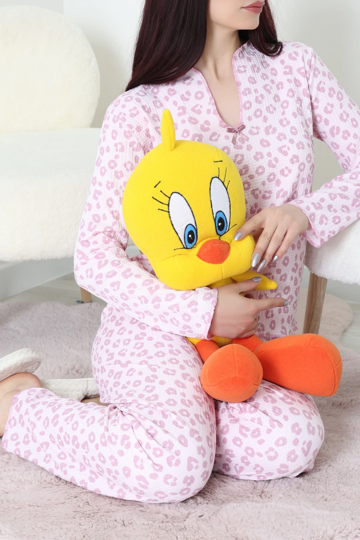 Baskılı Bürümcük Uzun Kol Takım Benek - 124.1287.