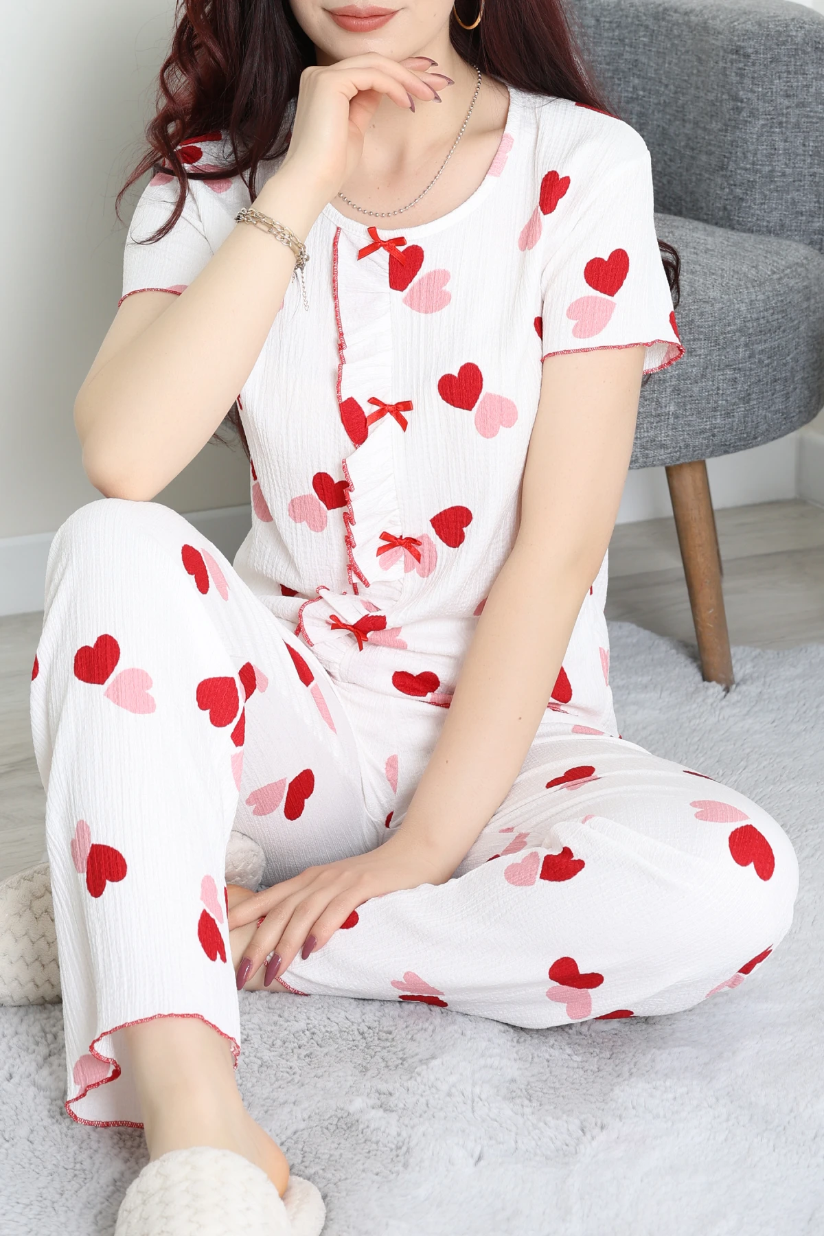 Bisiklet Yaka Fırfırlı Takım Büyükkalp - 158.1287.