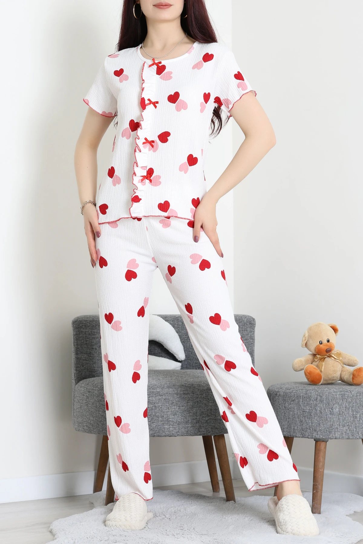 Bisiklet Yaka Fırfırlı Takım Büyükkalp - 158.1287.