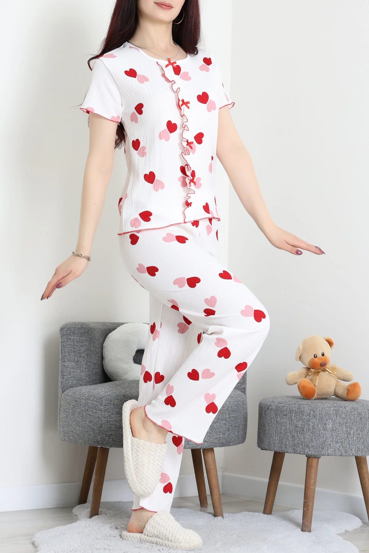 Bisiklet Yaka Fırfırlı Takım Büyükkalp - 158.1287.