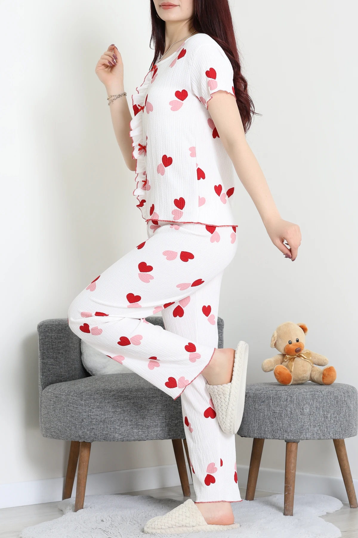 Bisiklet Yaka Fırfırlı Takım Büyükkalp - 158.1287.