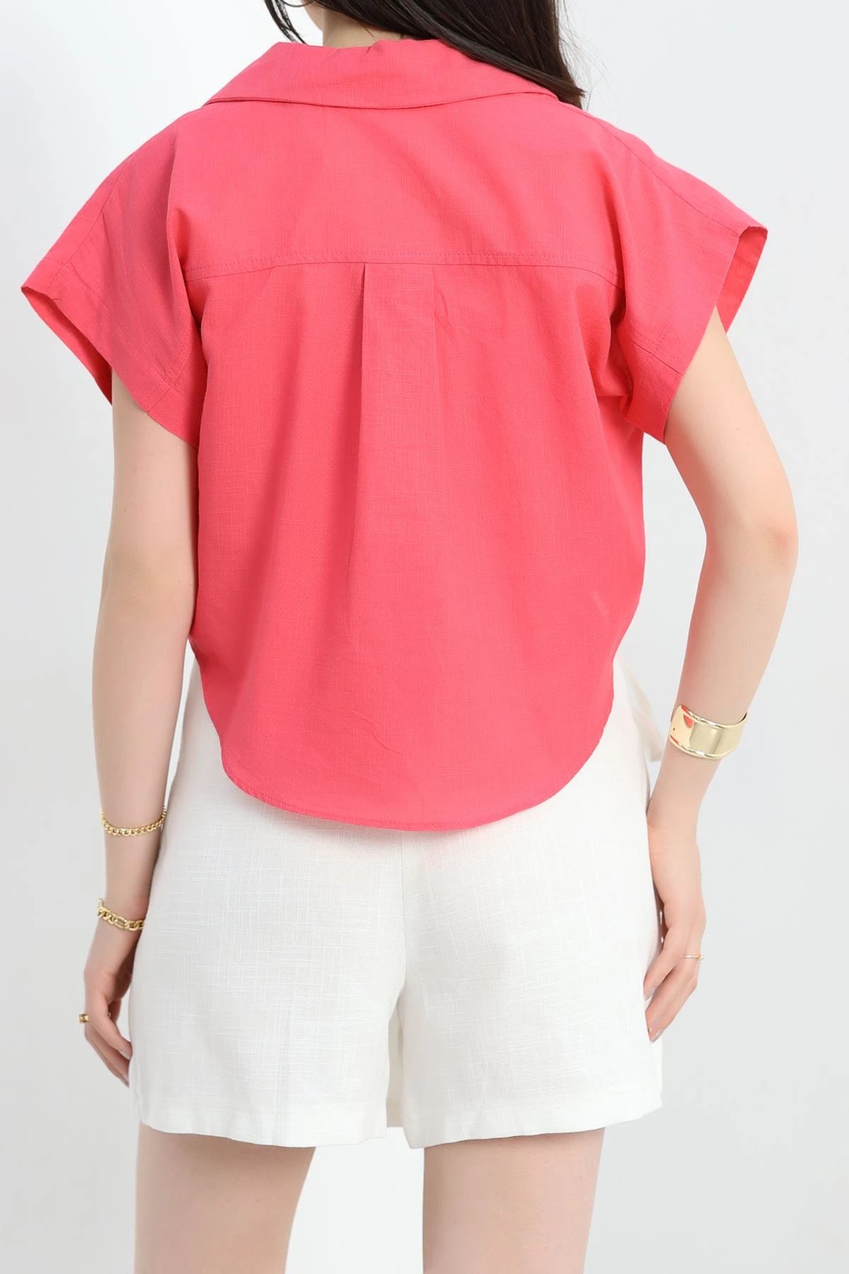 Atletli Keten Gömlek Pembe - 1740.179.