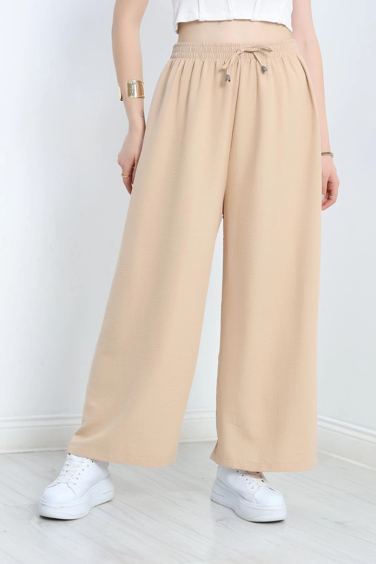 Ayrobin Bol Paça Pantolon Sütlükahve - 18587.1316.