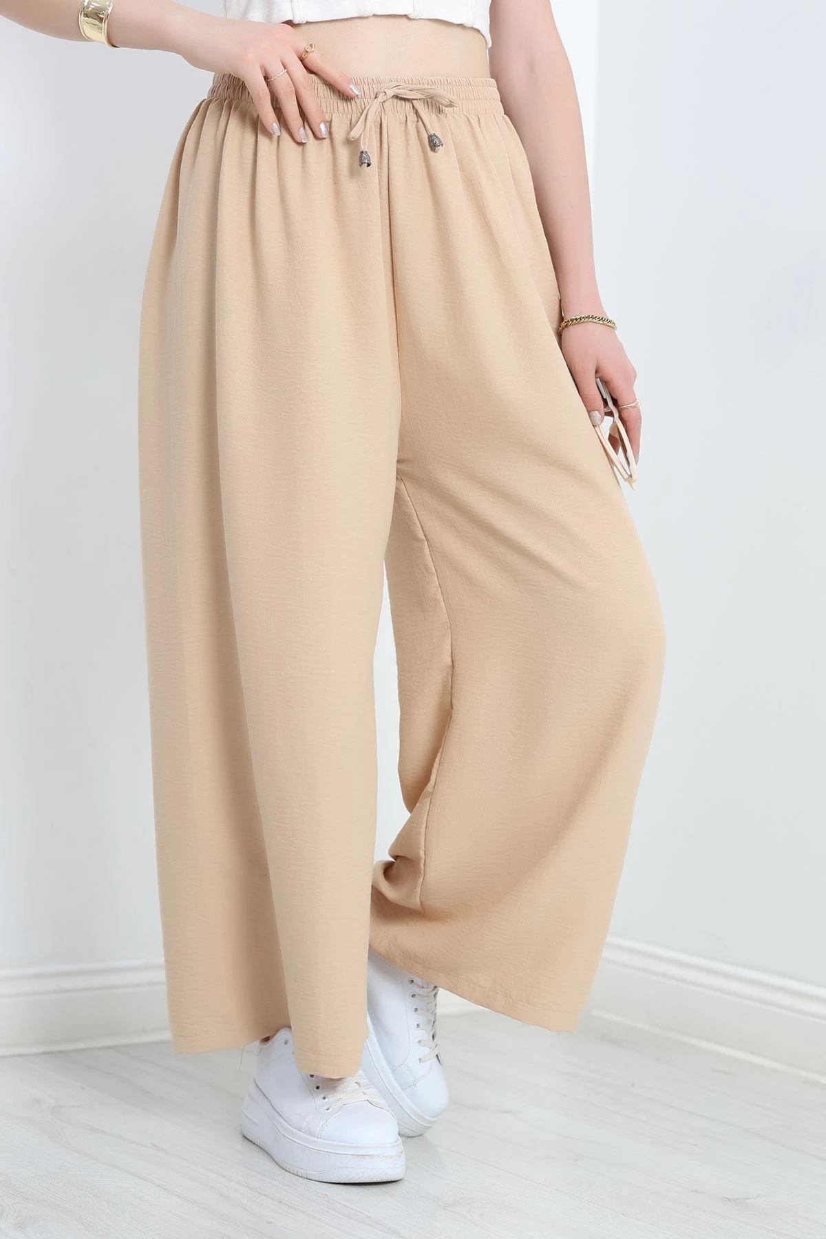 Ayrobin Bol Paça Pantolon Sütlükahve - 18587.1316.