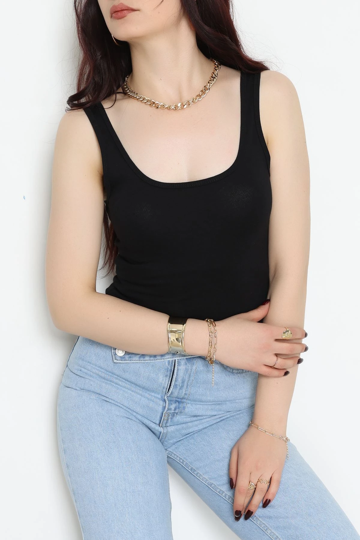 Kalın Askılı Atlet Siyah - 19057.200.