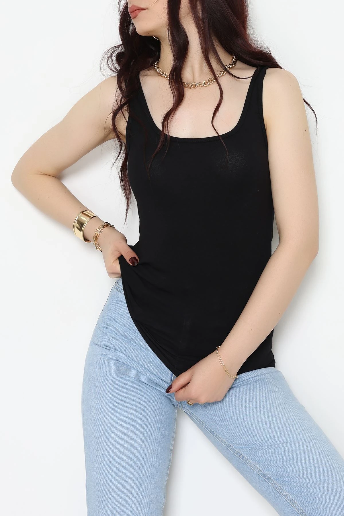 Kalın Askılı Atlet Siyah - 19057.200.