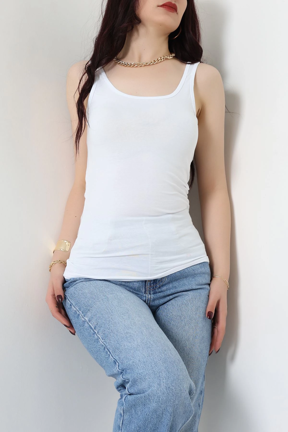 Kalın Askılı Atlet Beyaz - 19057.200.