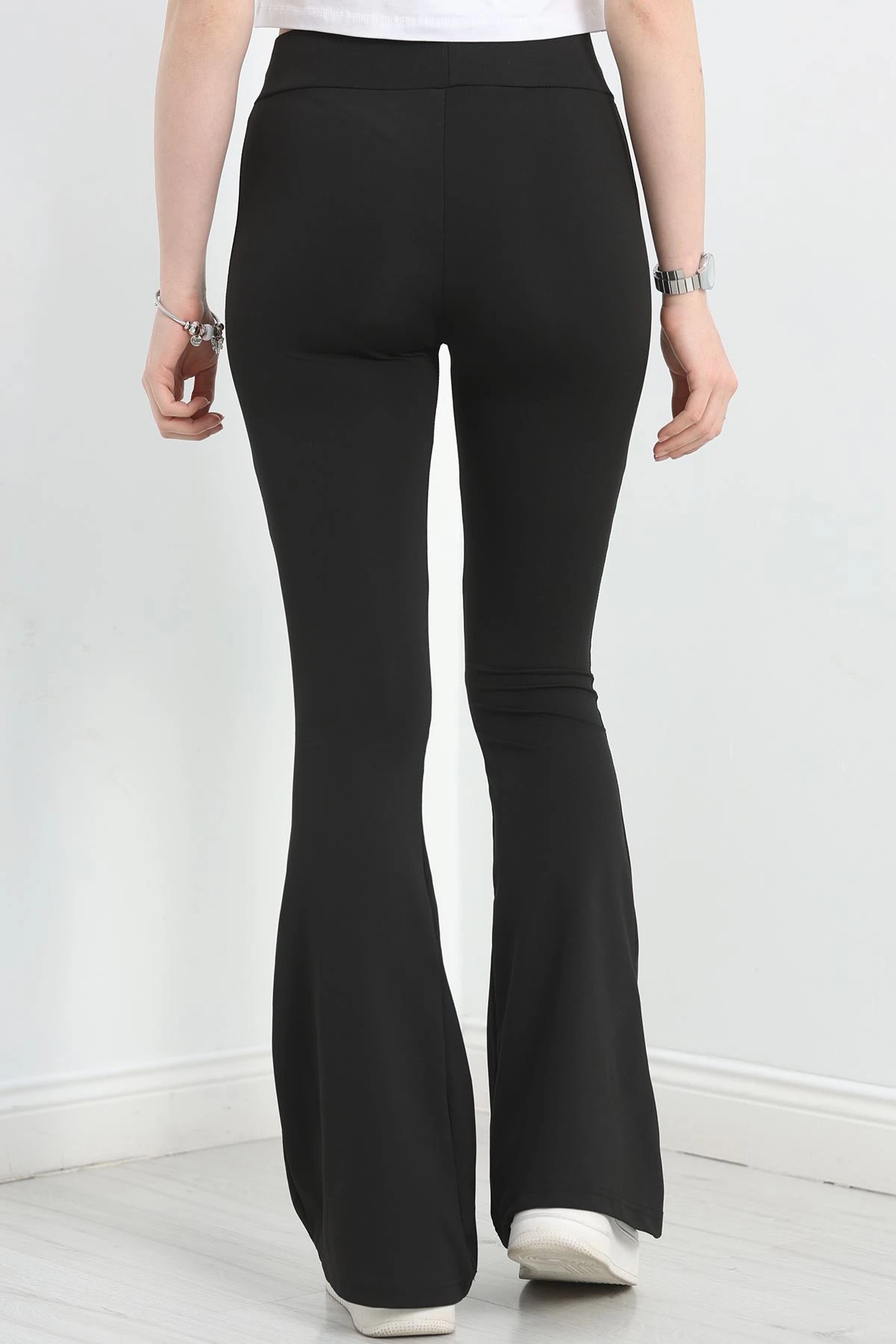 Baskılı İspanyol Paça Tayt Siyah - 20190.1098.