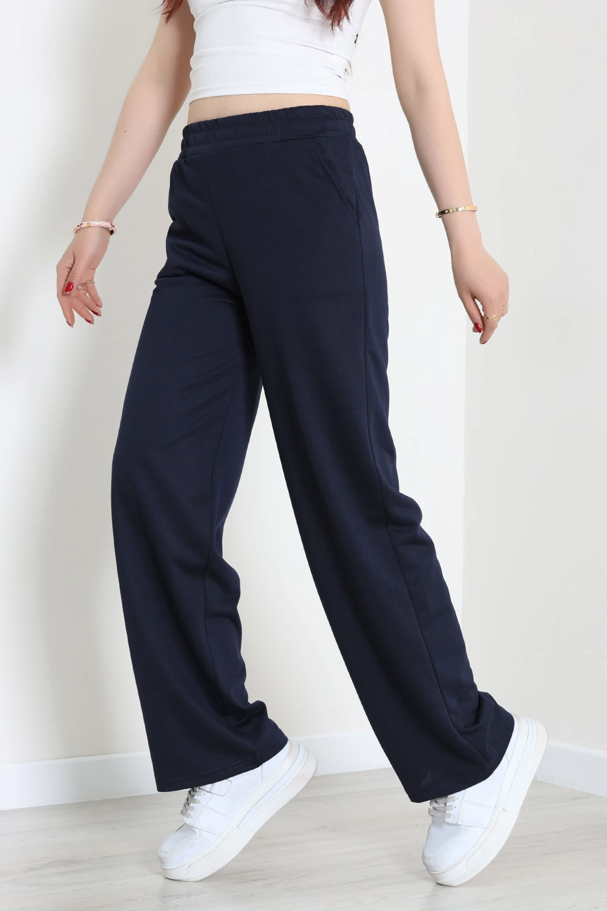 2 İplik Penye Eşofman Altı Lacivert - 20281.1878.