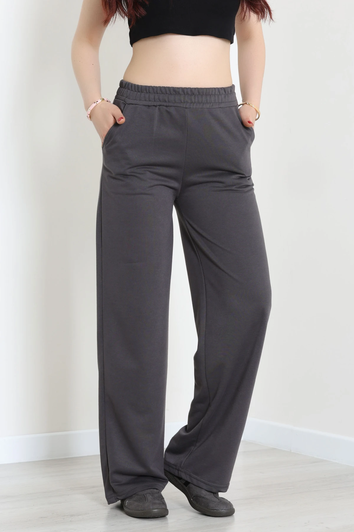 2 İplik Penye Eşofman Altı Antrasit - 20281.1878.