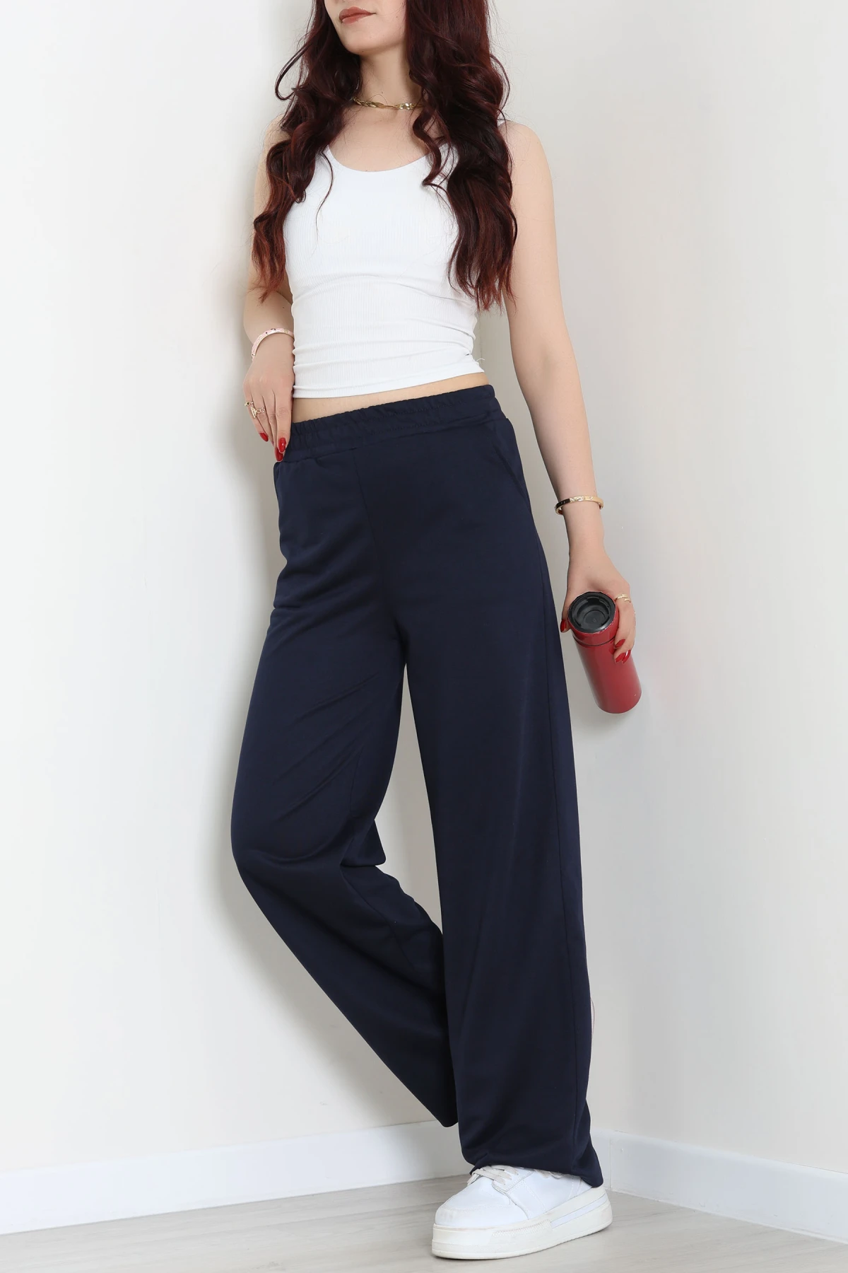 2 İplik Penye Eşofman Altı Lacivert - 20281.1878.