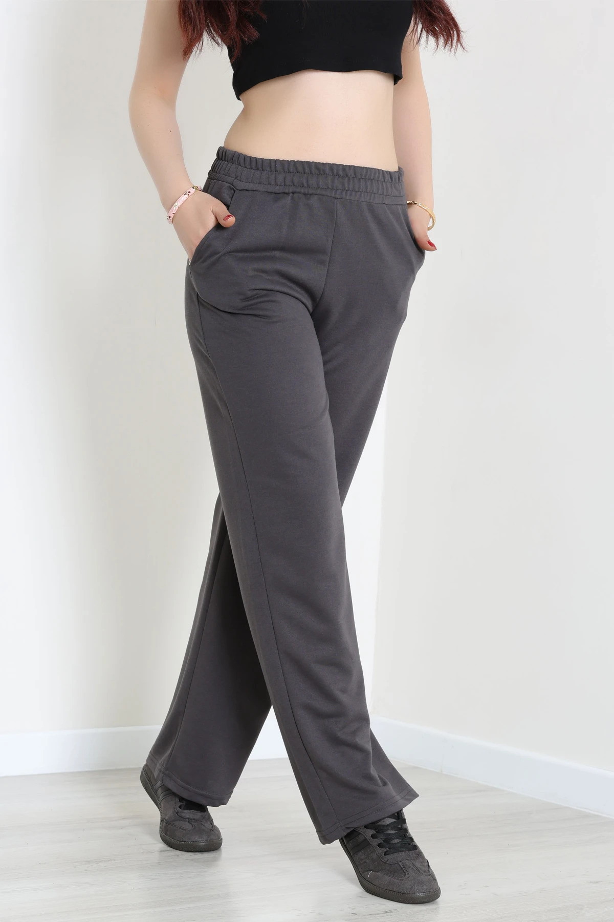 2 İplik Penye Eşofman Altı Antrasit - 20281.1878.