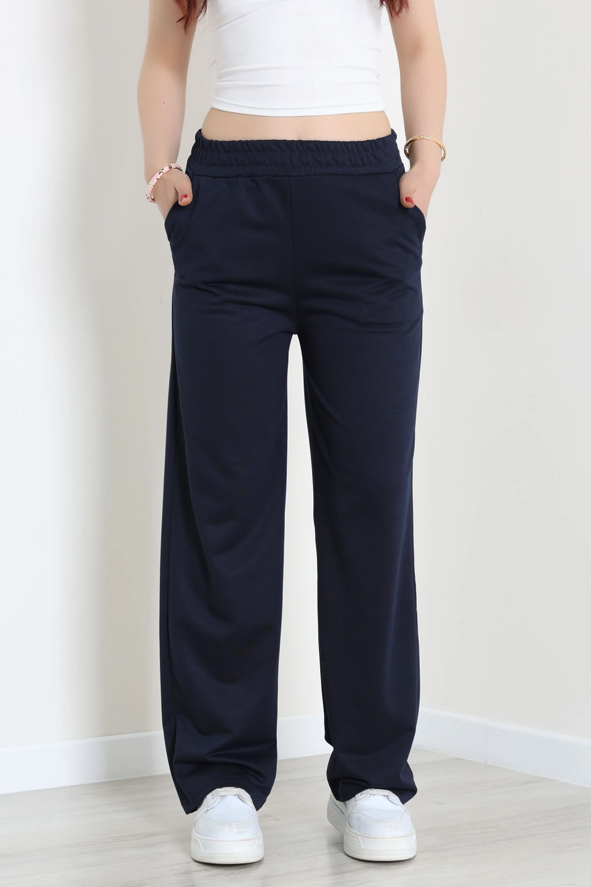 2 İplik Penye Eşofman Altı Lacivert - 20281.1878.