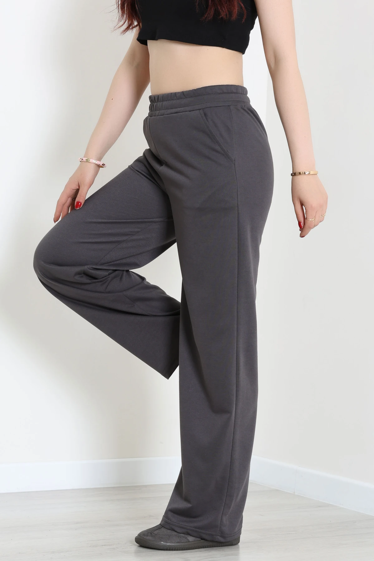 2 İplik Penye Eşofman Altı Antrasit - 20281.1878.