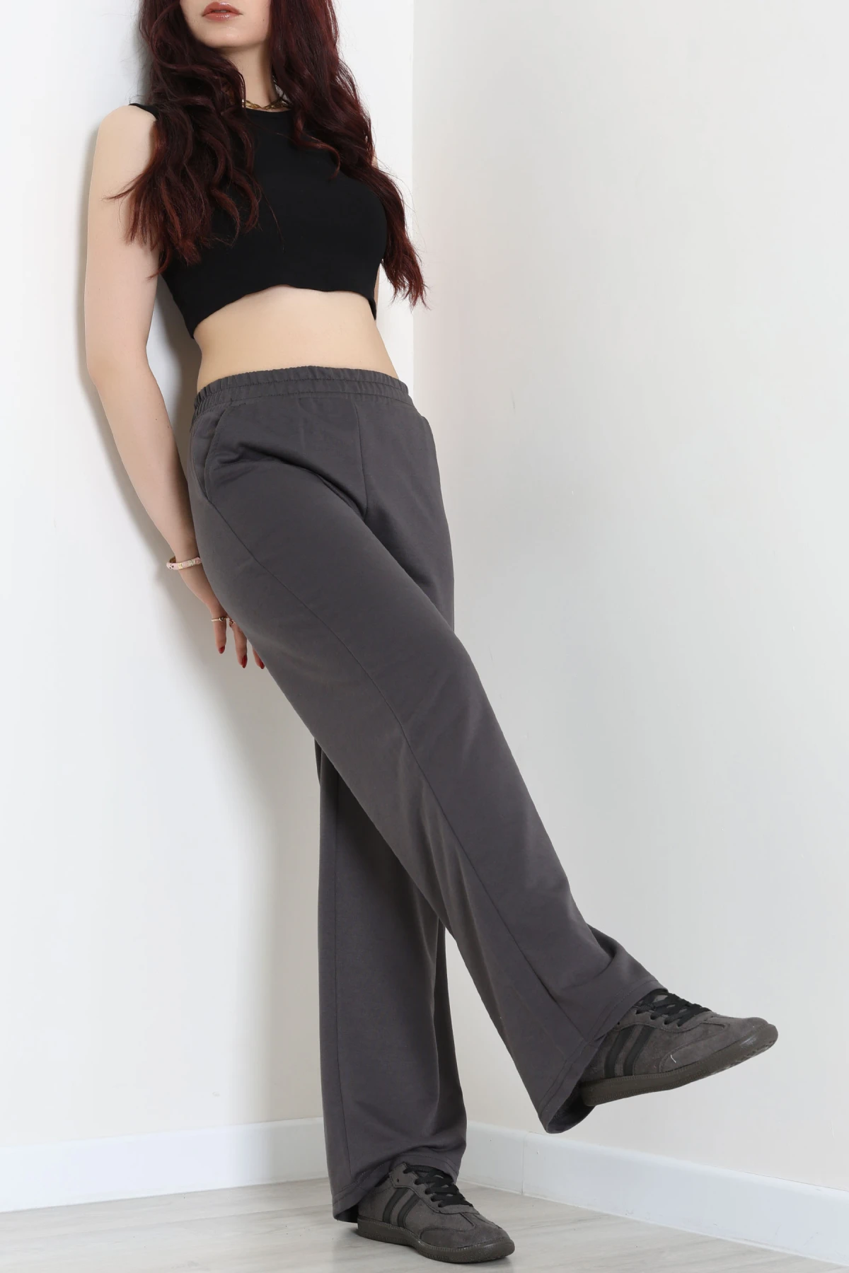 2 İplik Penye Eşofman Altı Antrasit - 20281.1878.