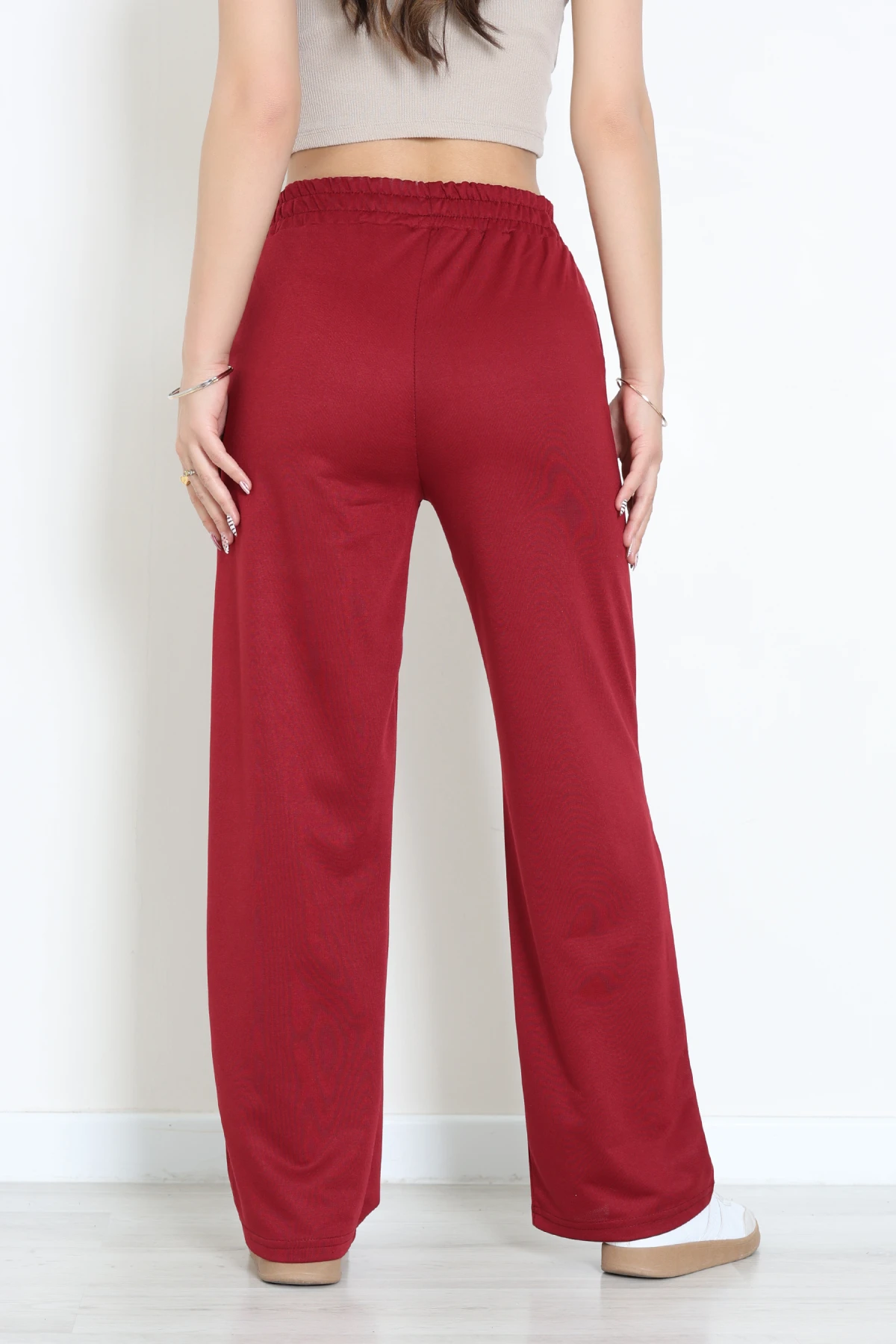 2 İplik Penye Eşofman Altı Bordo - 20281.1878.