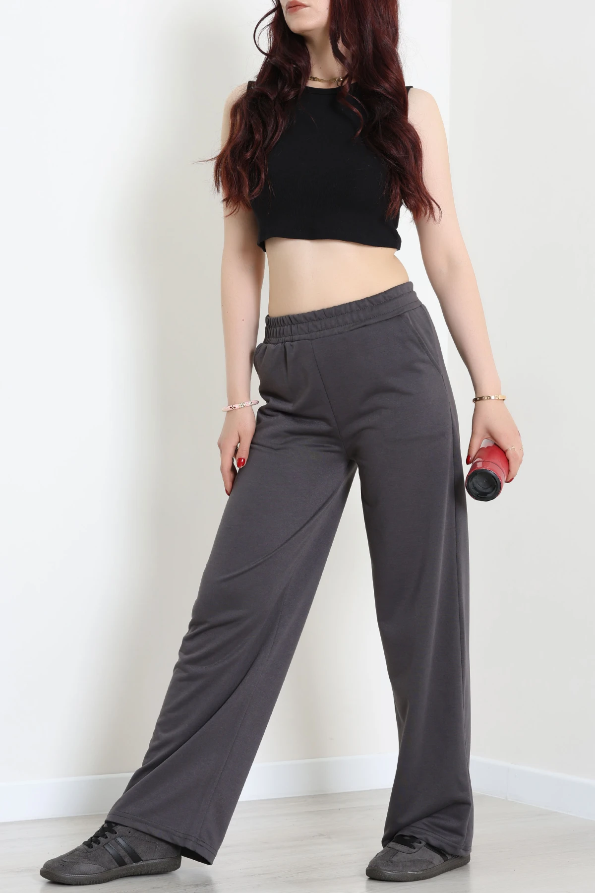 2 İplik Penye Eşofman Altı Antrasit - 20281.1878.