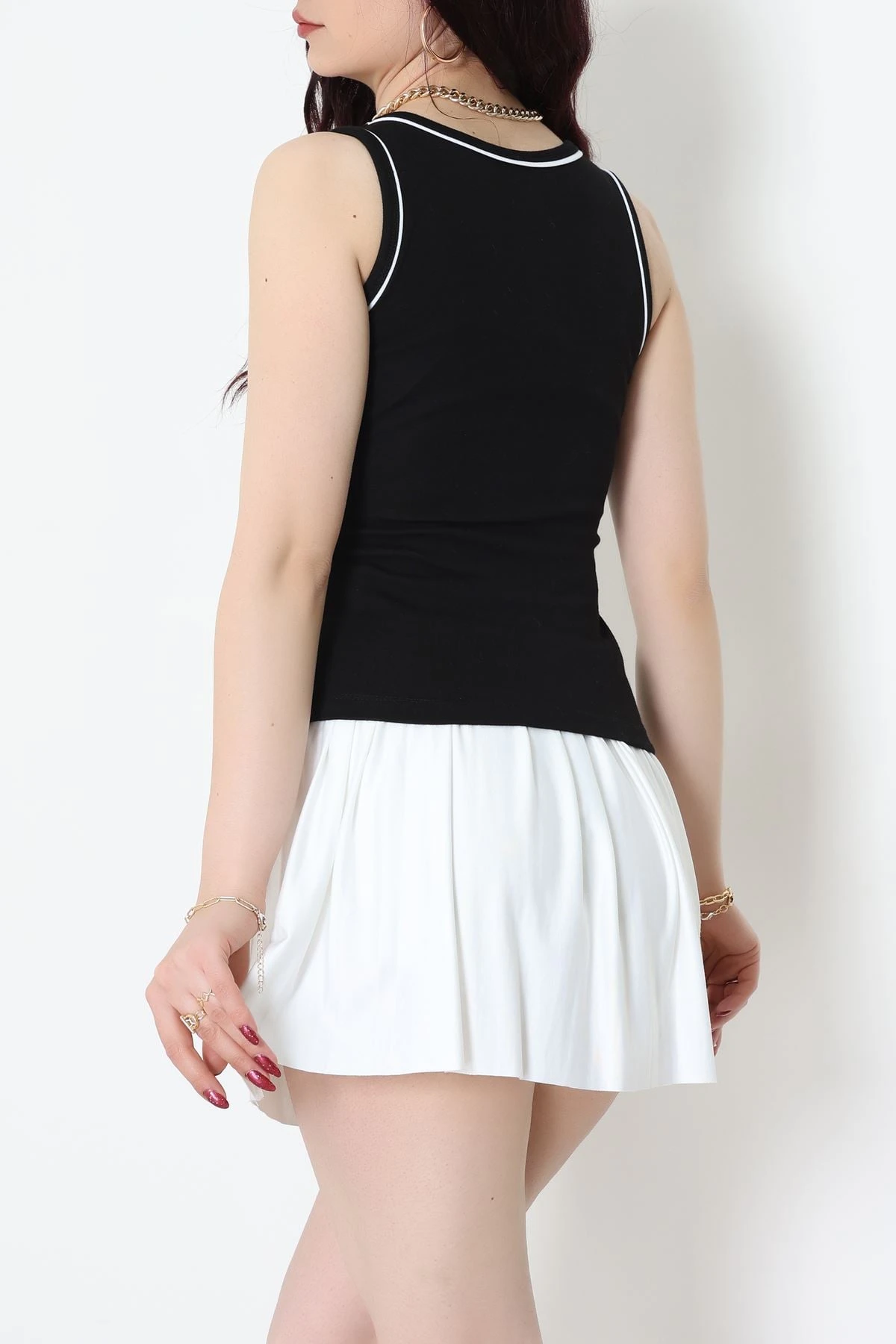 Biye Garnili Kare Yaka Atlet Siyah - 21870.200.