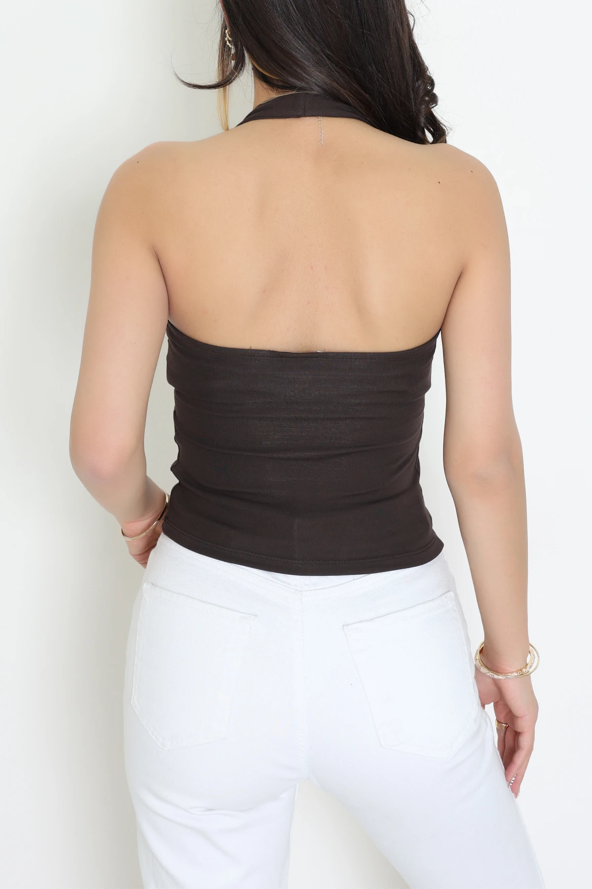 Boyundan Geçmeli Atlet Kahve - 22054.200.