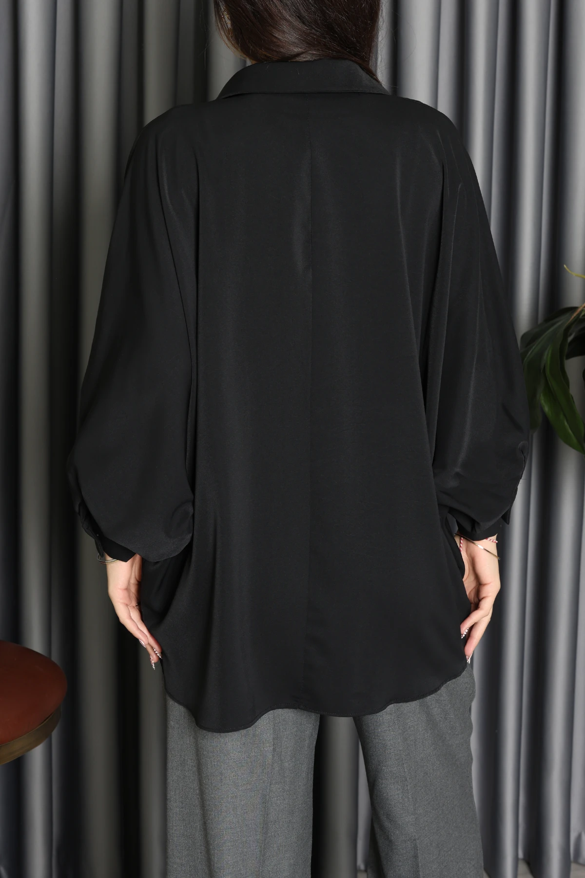 Aksesuarlı Gömlek Siyah - 2454.360.