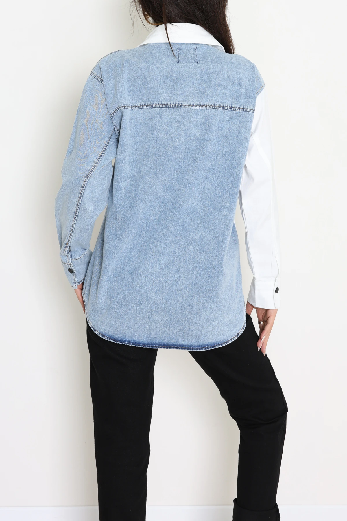 Aksesuar Detaylı Tensel Gömlek Beyaz - 2618.1367.