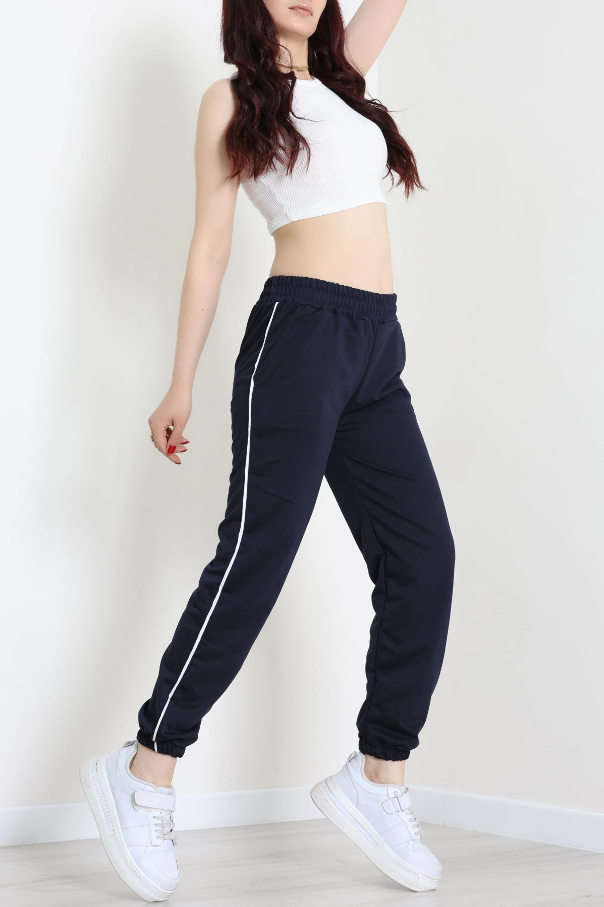 2 İplik Biyeli Eşofman Altı Lacivert - 30105.1878.