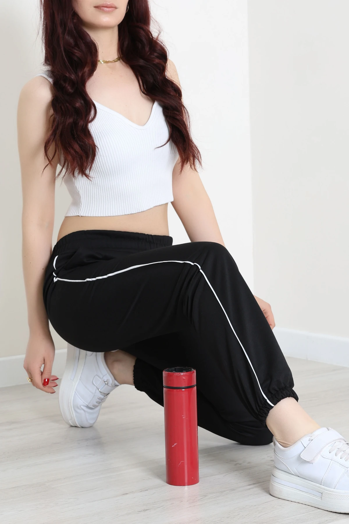 2 İplik Biyeli Eşofman Altı Siyah - 30105.1878.