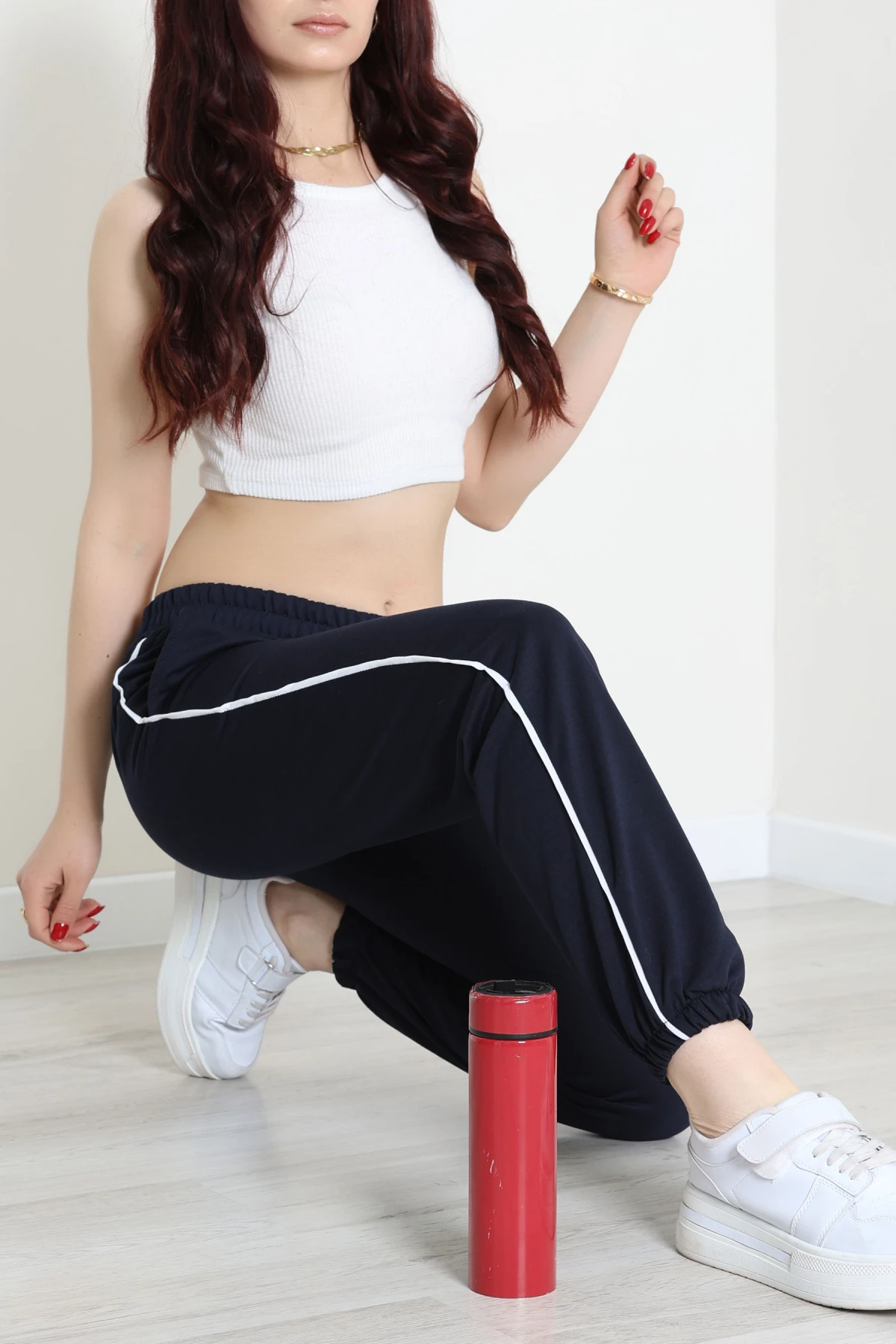 2 İplik Biyeli Eşofman Altı Lacivert - 30105.1878.