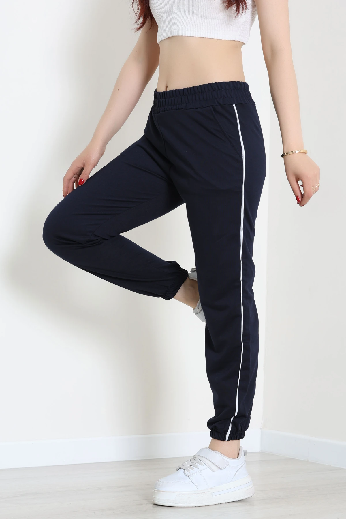 2 İplik Biyeli Eşofman Altı Lacivert - 30105.1878.