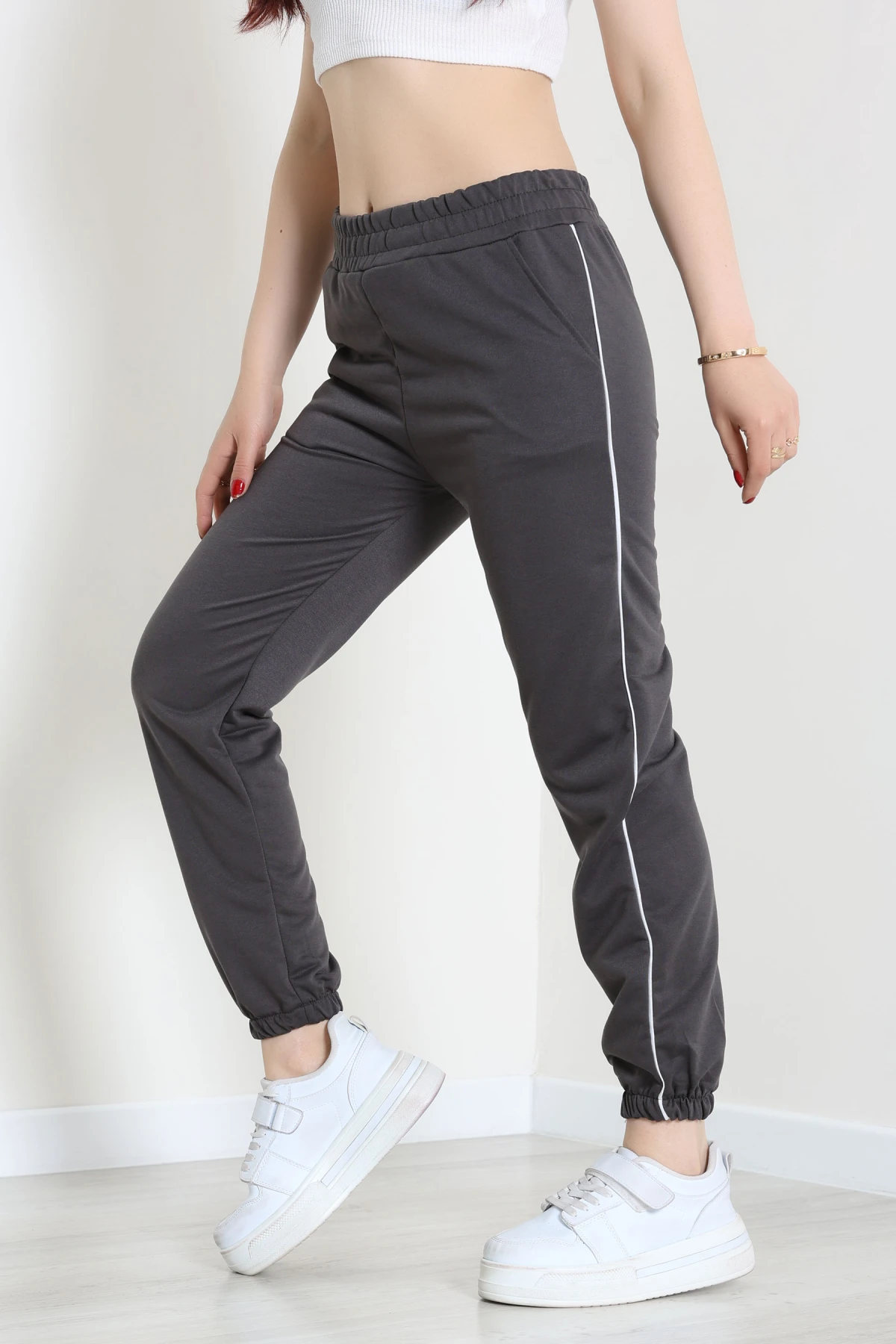 2 İplik Biyeli Eşofman Altı Antrasit - 30105.1878.