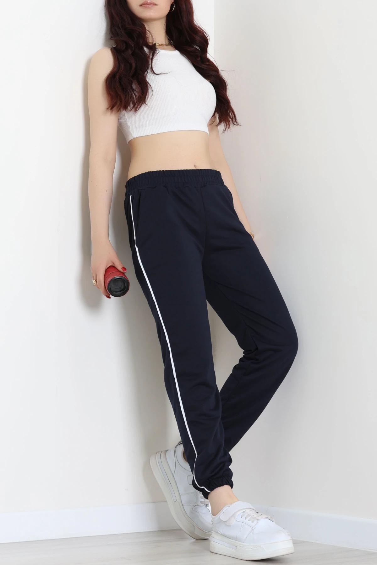 2 İplik Biyeli Eşofman Altı Lacivert - 30105.1878.