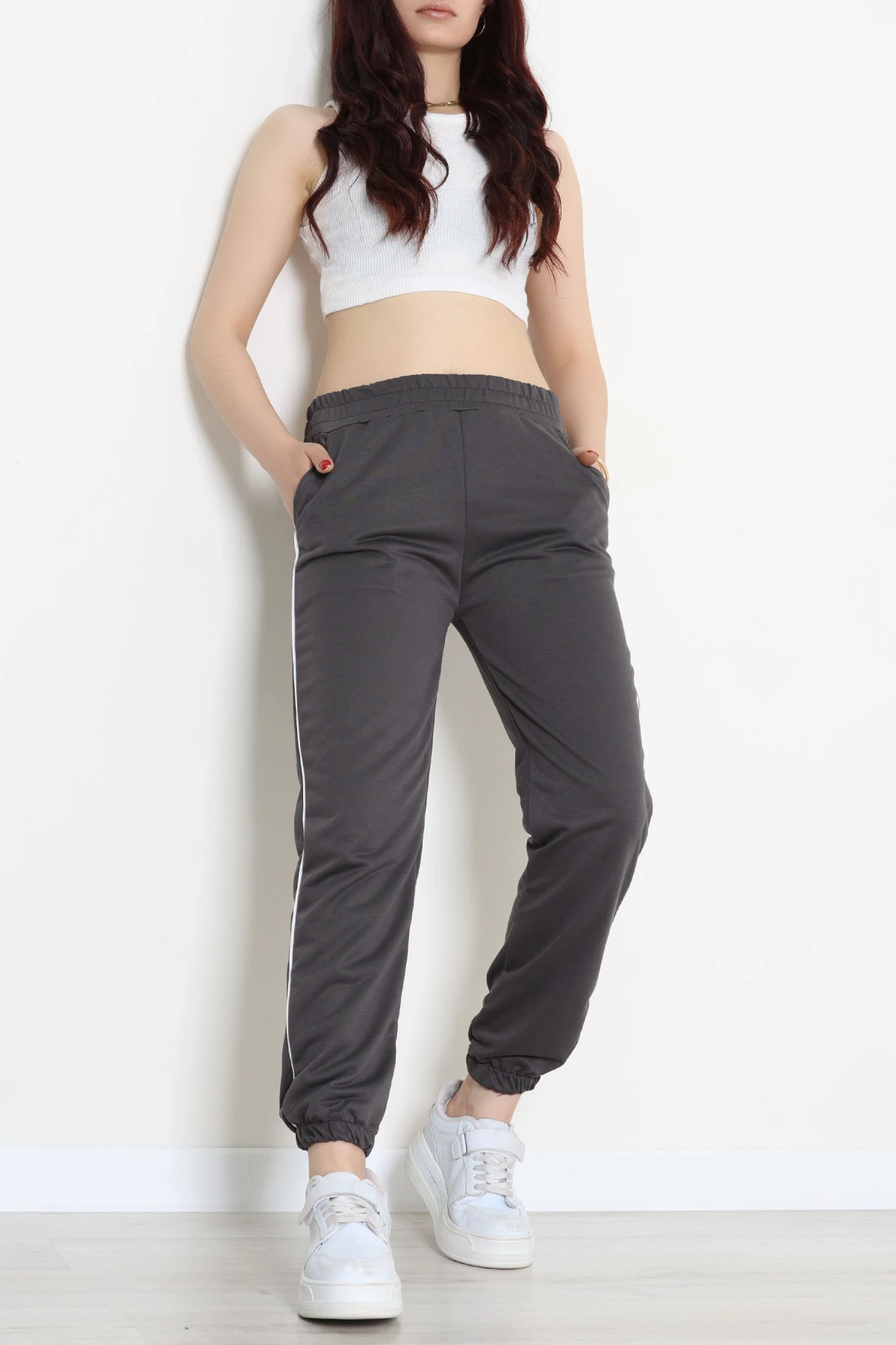 2 İplik Biyeli Eşofman Altı Antrasit - 30105.1878.