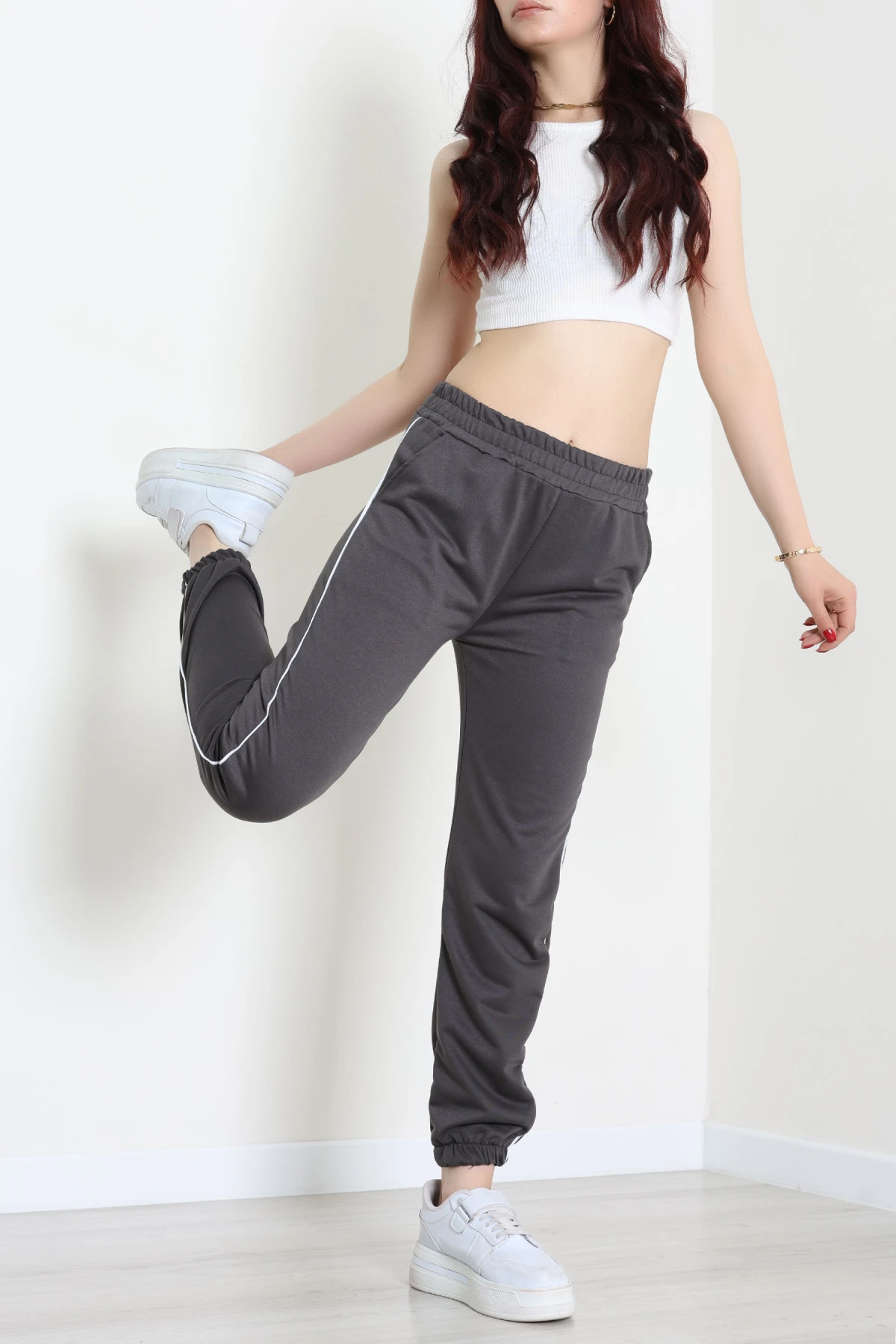 2 İplik Biyeli Eşofman Altı Antrasit - 30105.1878.