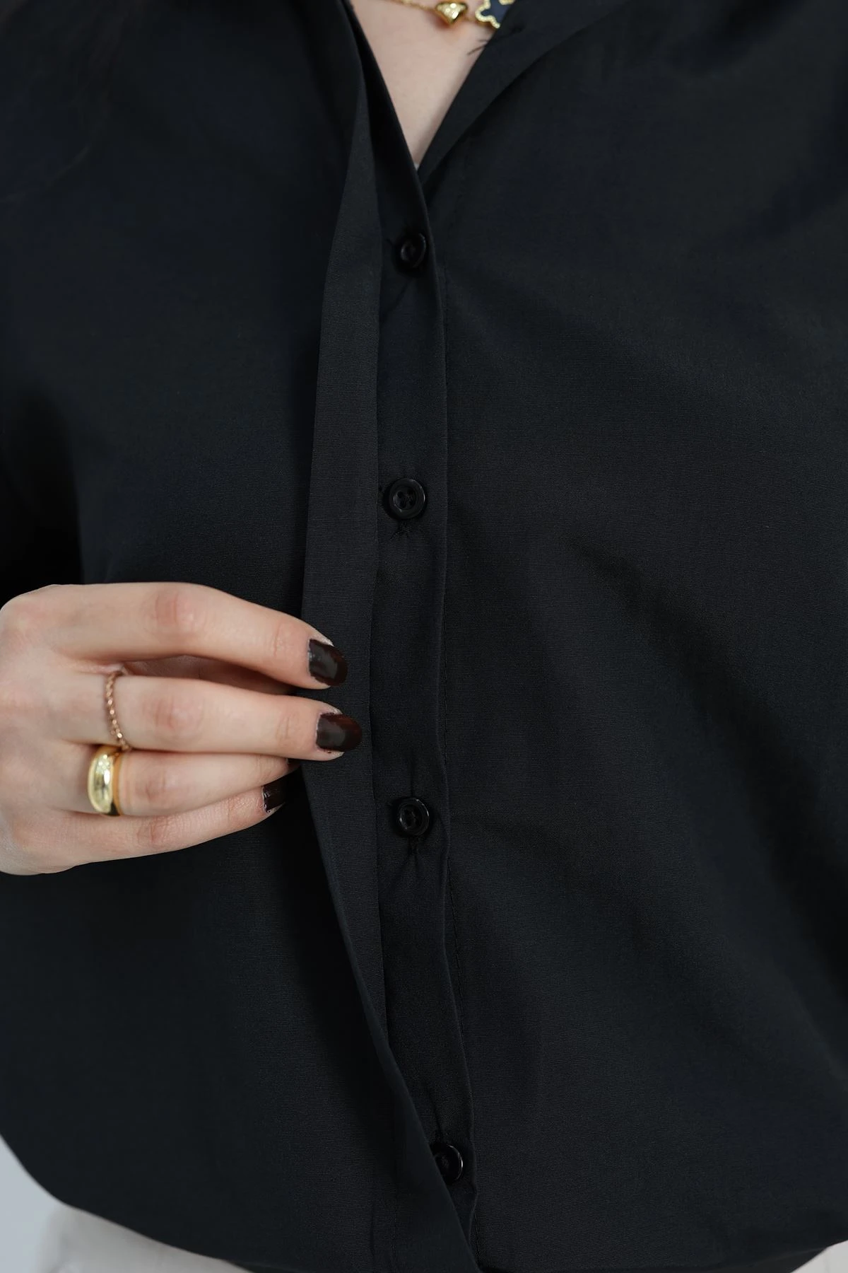 Balon Kol Gömlek Siyah - 30839.1949.