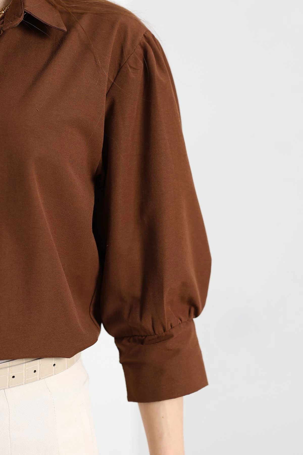 Balon Kol Gömlek Kahve - 30839.1949.