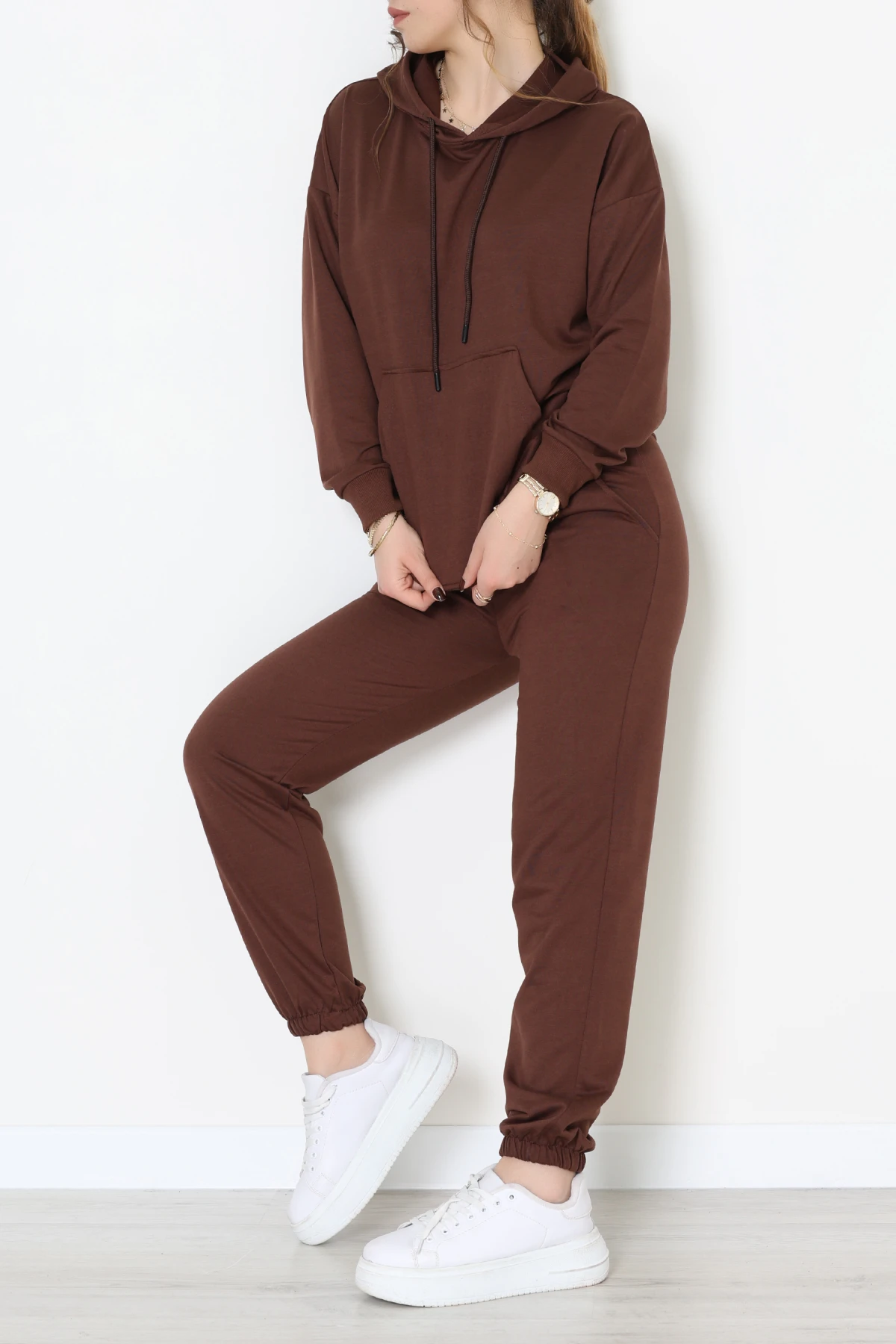 2 İplik Eşofman Takımı Acıkahve - 31308.1878.