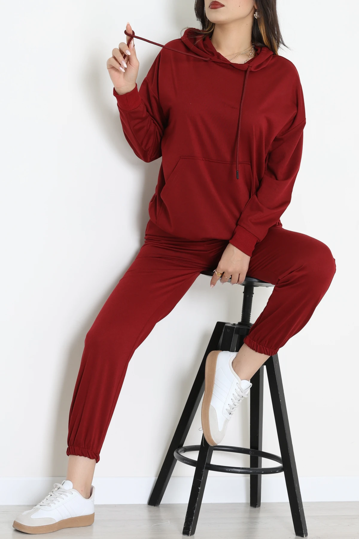 2 İplik Eşofman Takımı Bordo - 31308.1878.