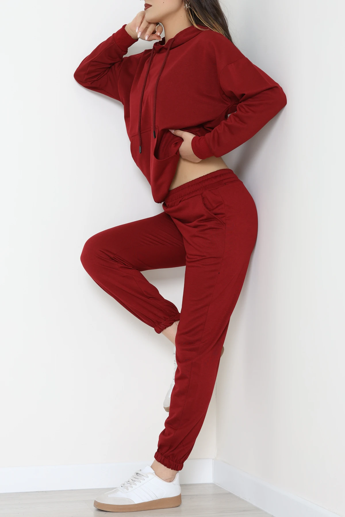 2 İplik Eşofman Takımı Bordo - 31308.1878.