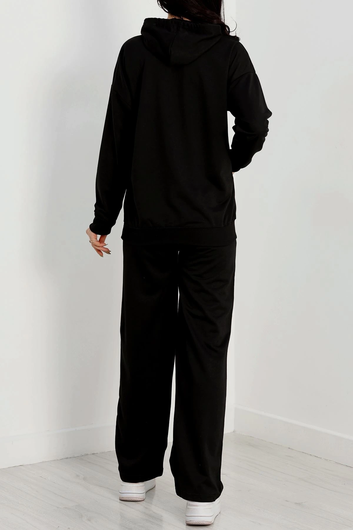 2 İplik Baskılı Eşofman Takımı Siyah - 31321.1878.