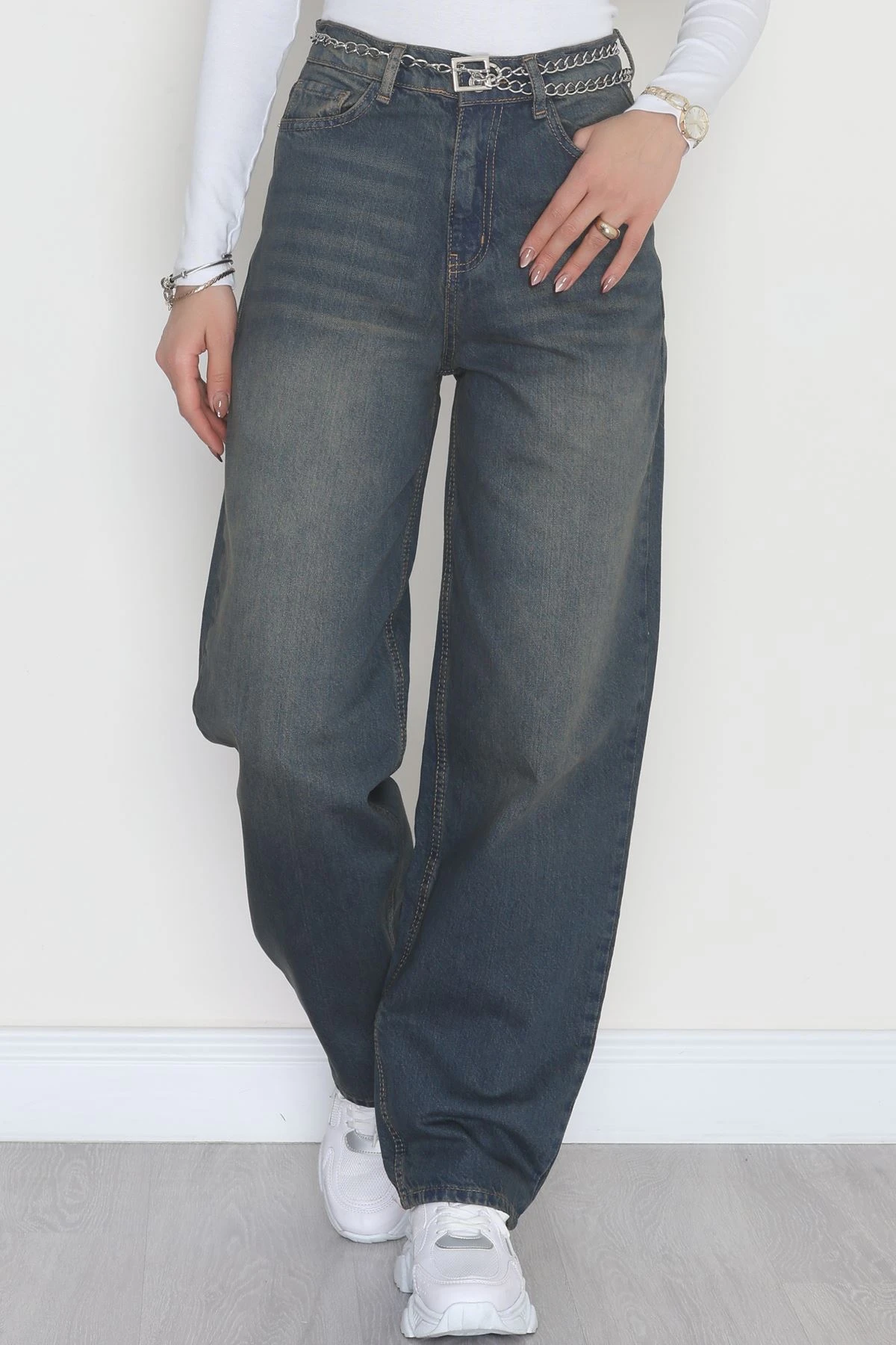 Baggy Kot Pantolon Yeşiltint - 31536.2088.