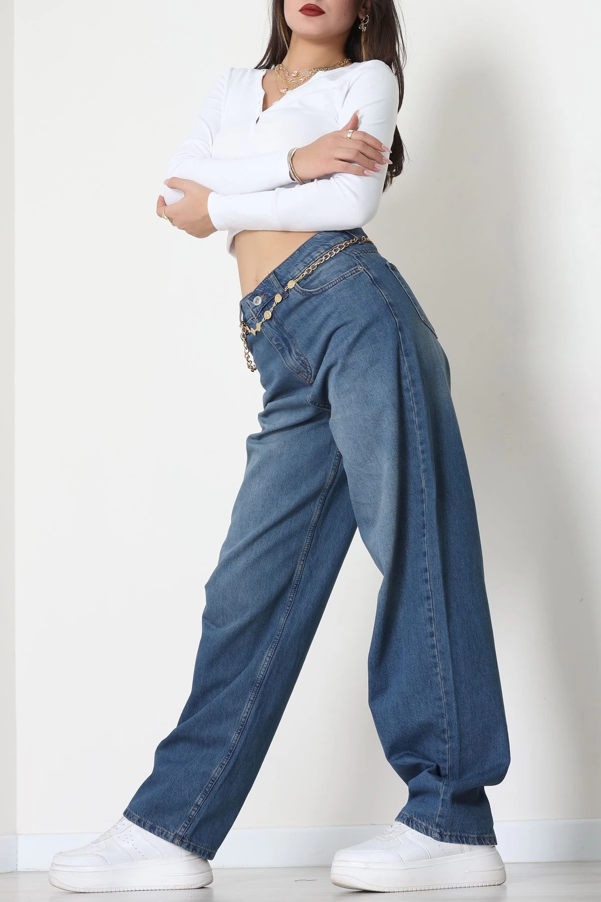 Baggy Kot Pantolon Mavi2 - 31536.2088.