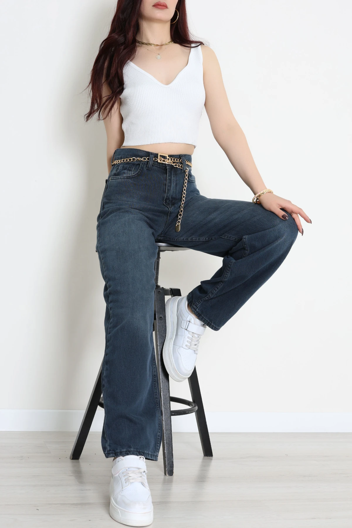 Baggy Kot Pantolon İndigo - 31536.2088.