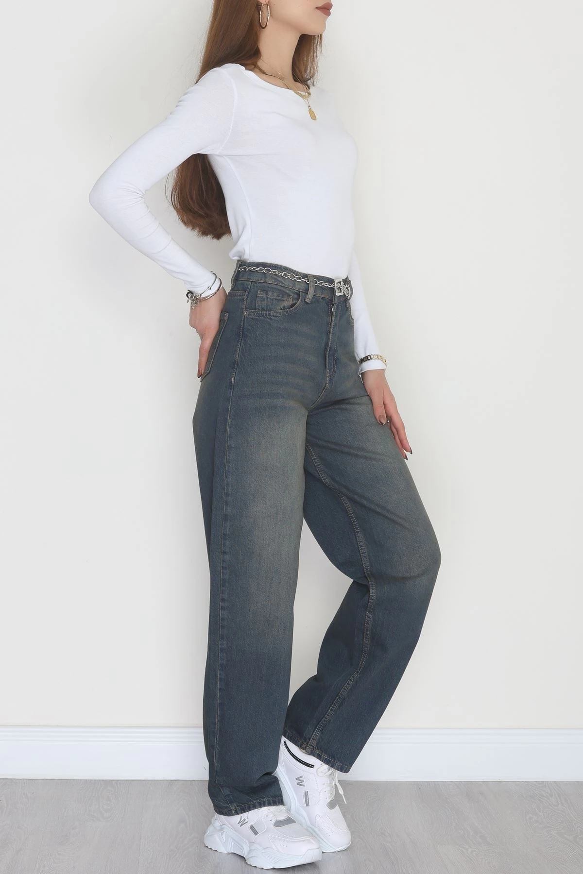 Baggy Kot Pantolon Yeşiltint - 31536.2088.