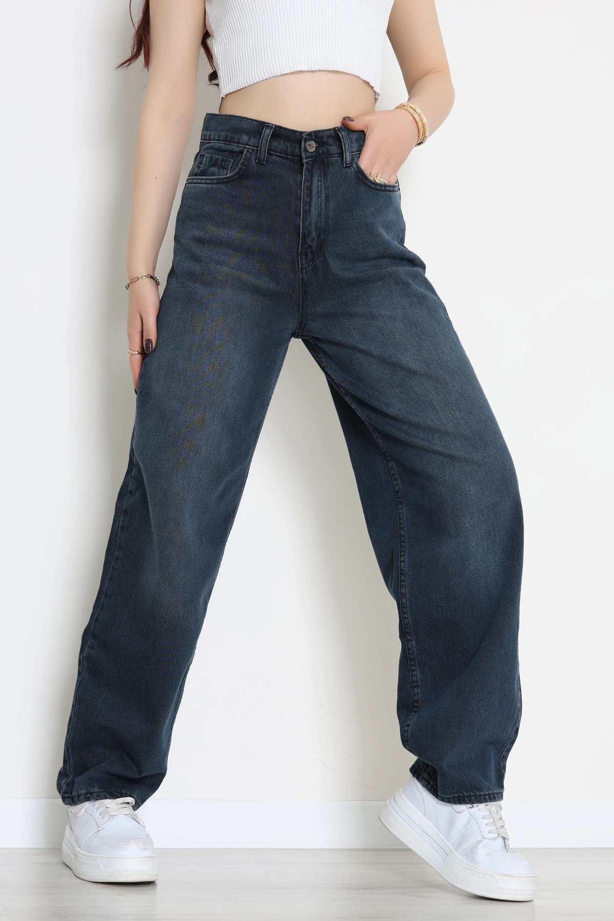 Baggy Kot Pantolon İndigo - 31536.2088.