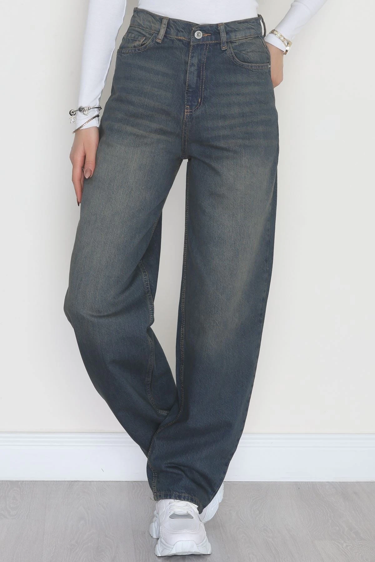 Baggy Kot Pantolon Yeşiltint - 31536.2088.