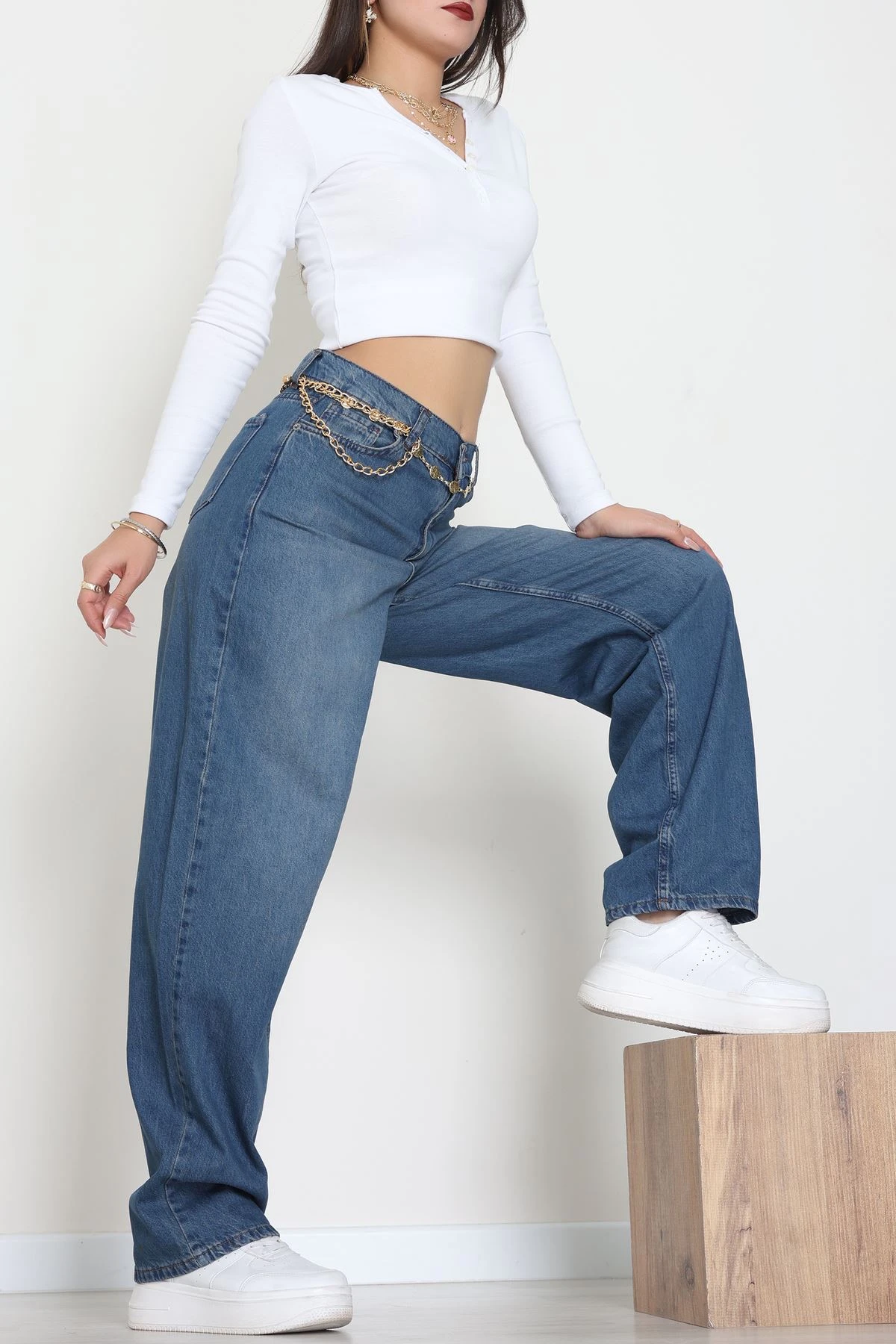 Baggy Kot Pantolon Mavi2 - 31536.2088.