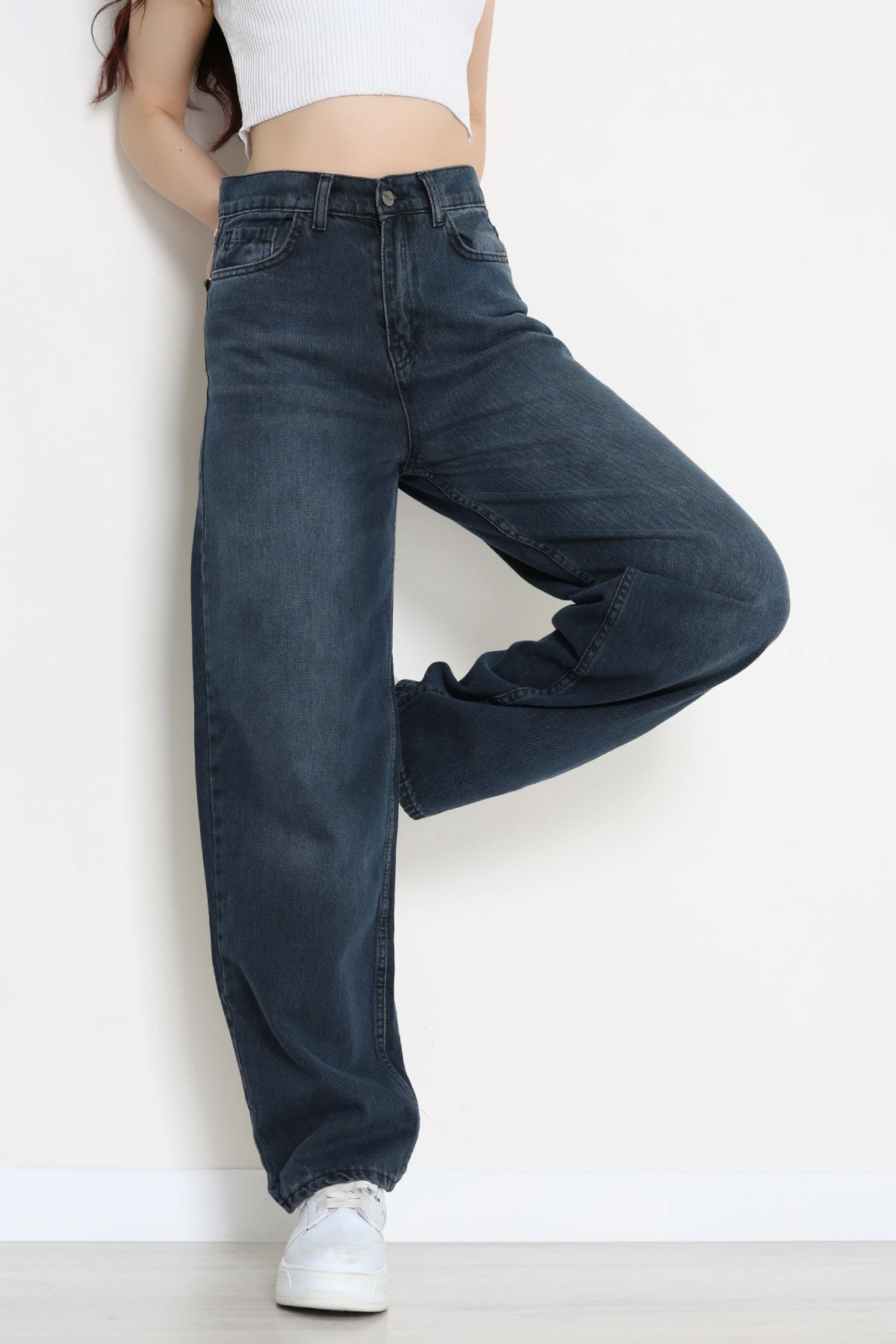 Baggy Kot Pantolon İndigo - 31536.2088.